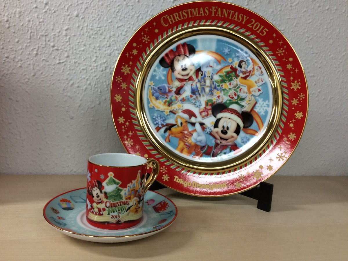 ディズニー 《未使用品》TDR 絵皿 デミタスカップ＆ソーサー 2点 