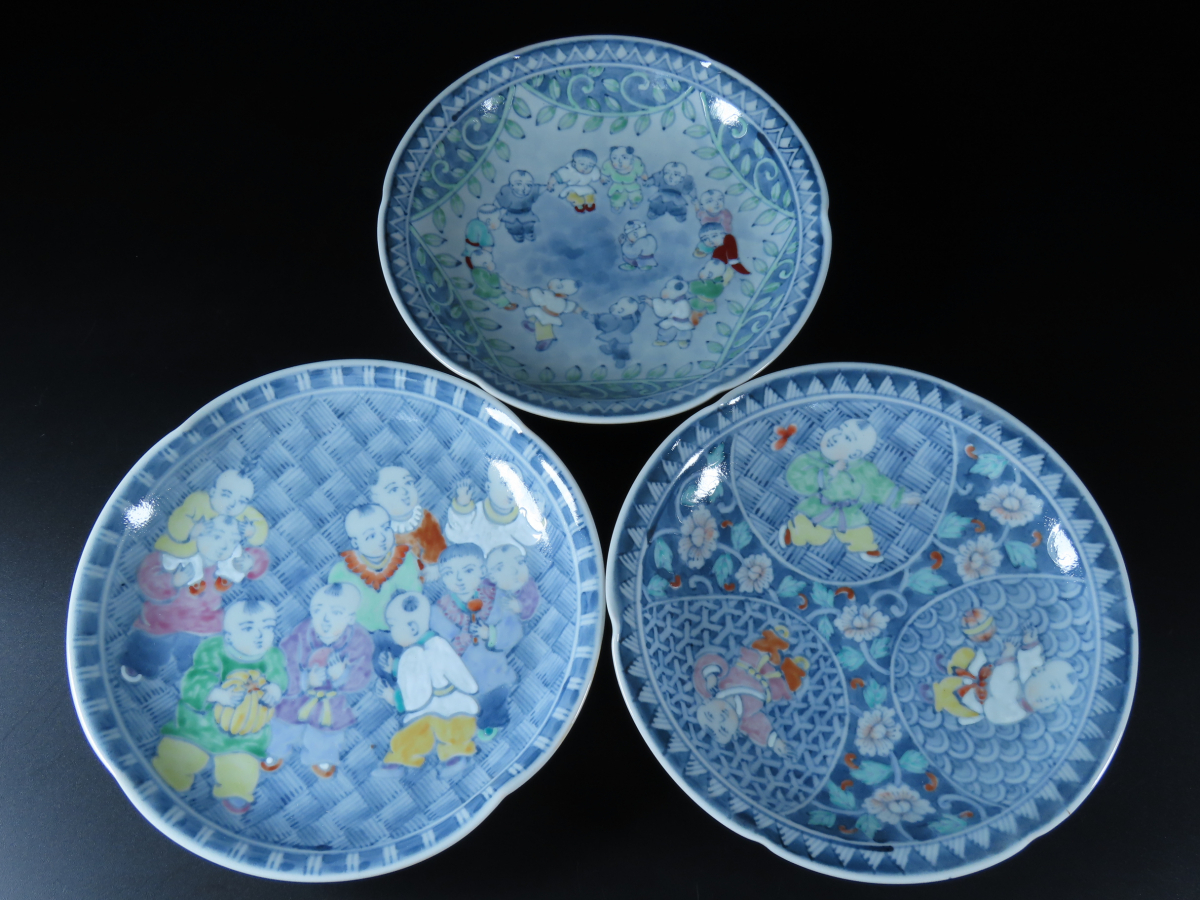 佐藤走波(六代)染錦菊絵. 三なぶり小鉢、三客 - メルカリ 佐藤