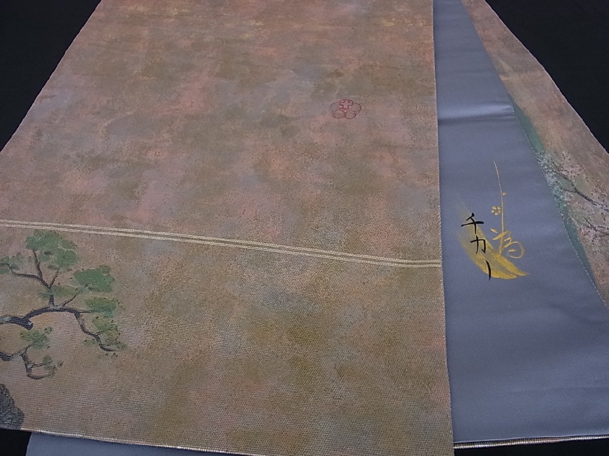 高級袋帯　六通　黒地に洋花　3シーズン可能　パーティー、結婚式、観劇 高級袋帯 六通 黒地に洋花 3シーズン可能 パーティー、結婚式、観劇 高級