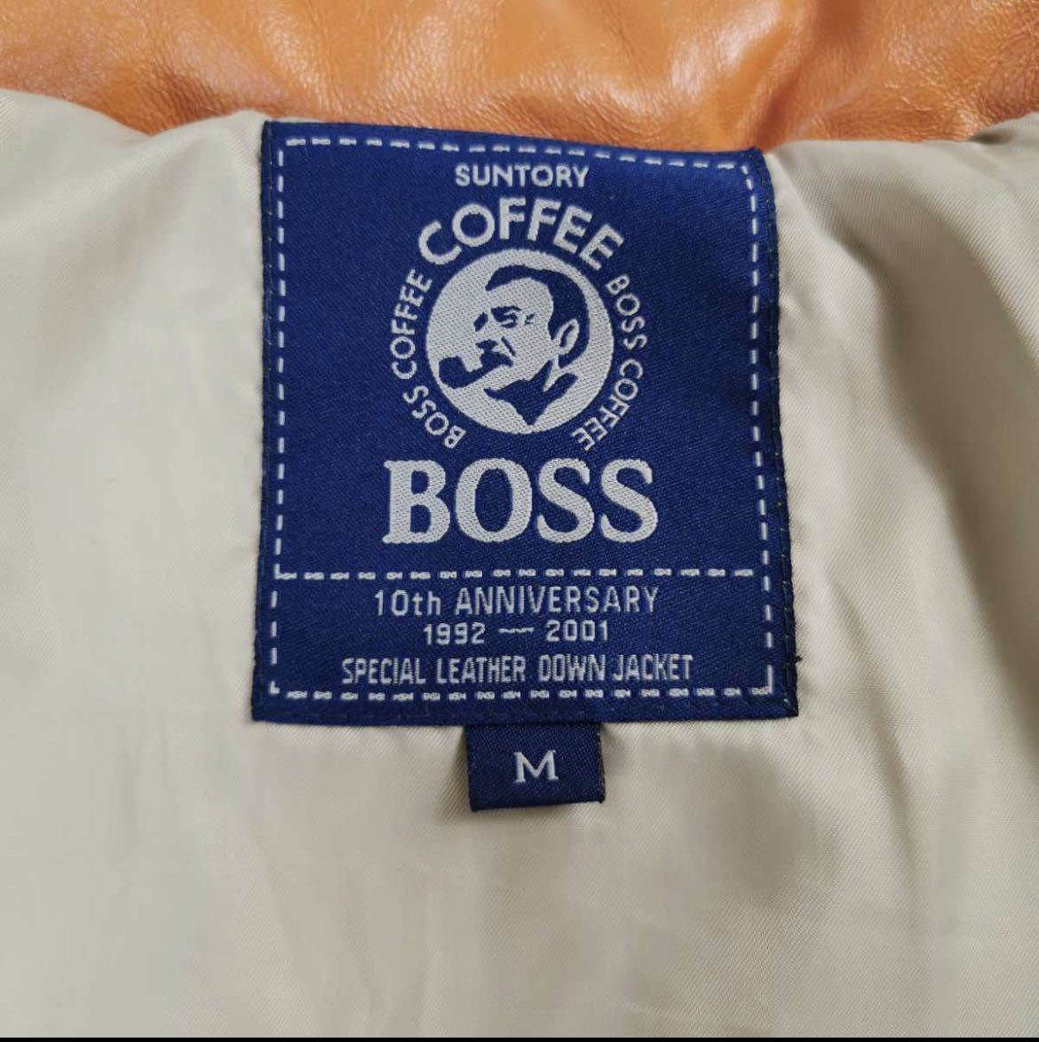 moto様専用希少レア。サントリーBOSS 10周年記念 レザーダウンJKT 超