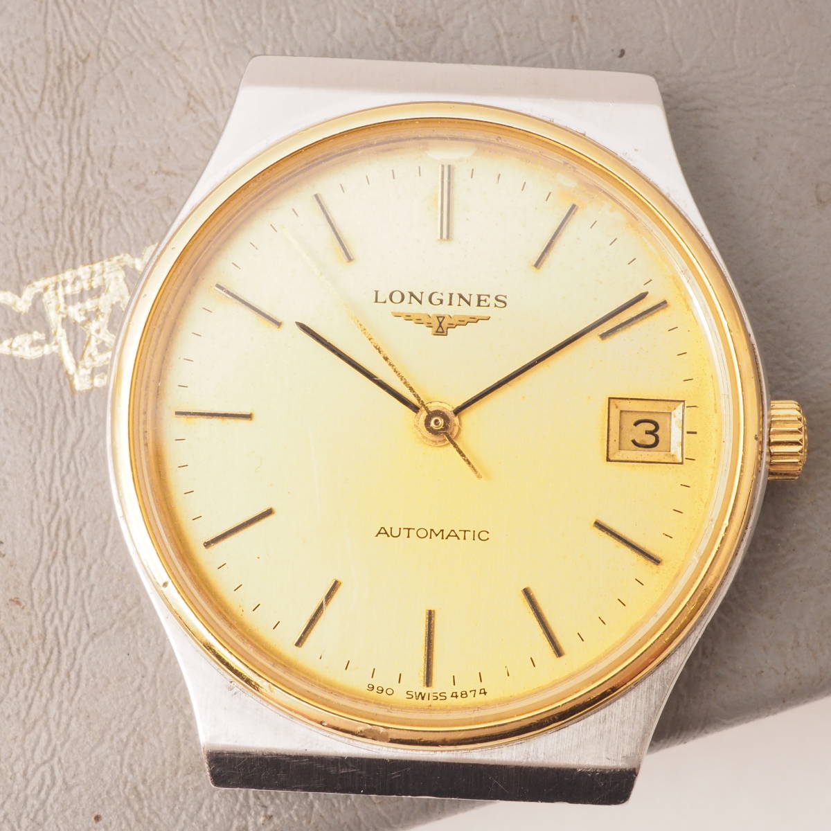 ロンジン LONGINES ツインバレル L990.1 オートマチック 1979年 