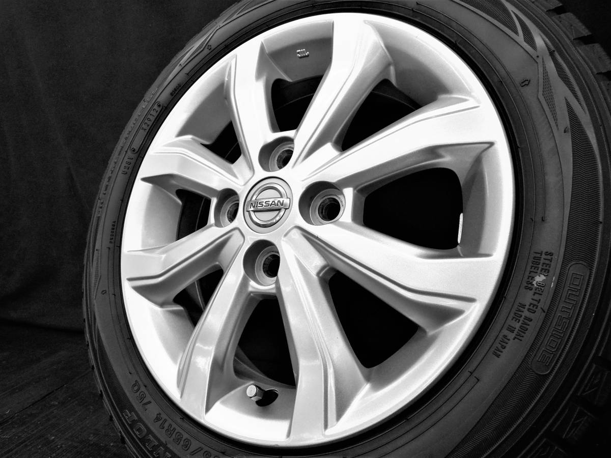 ☆極上品!! 日産純正アルミホイール+極上国産スタッドレス 155/65R14 4 