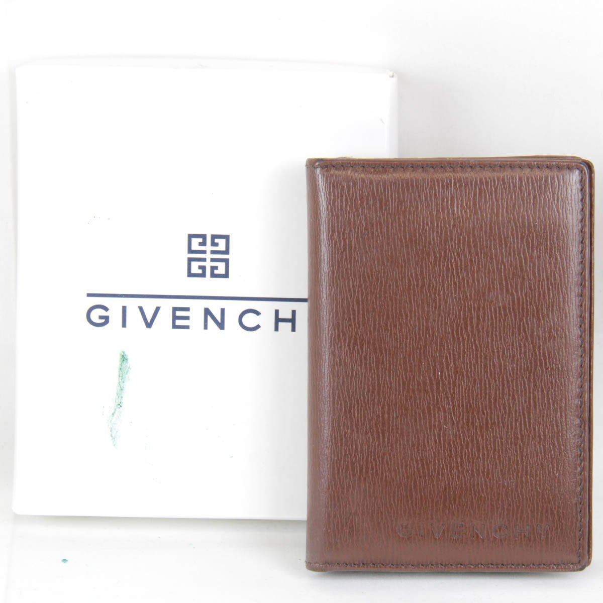 USED』 GIVENCHY ジバンシィ カードケース ブラウン レザー 名刺入れ