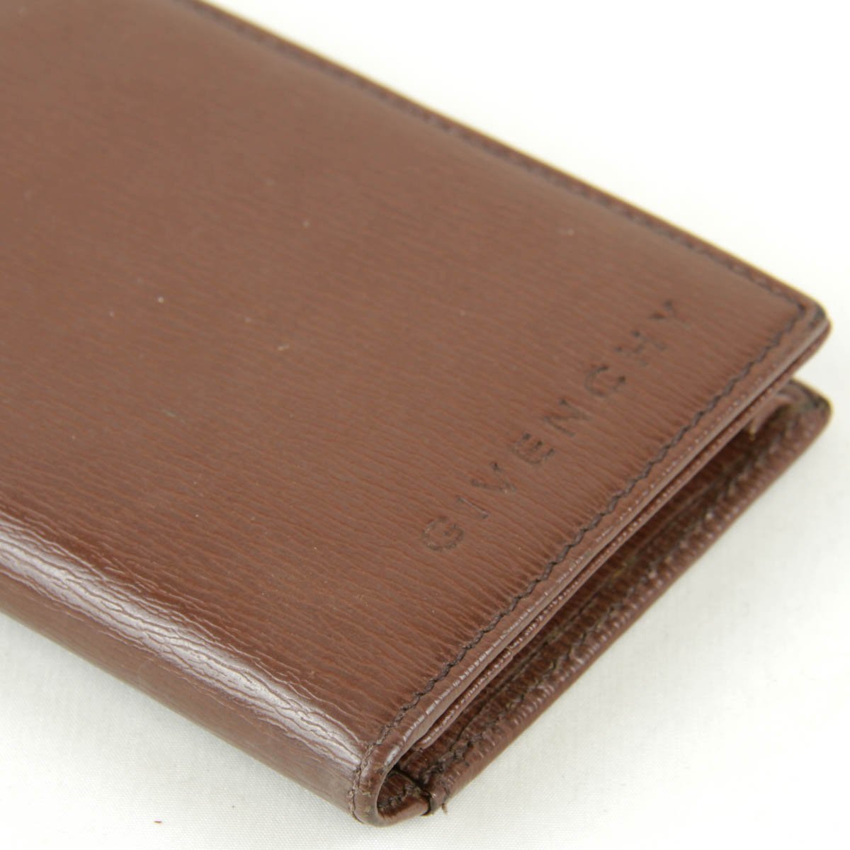 USED』 GIVENCHY ジバンシィ カードケース ブラウン レザー 名刺入れ