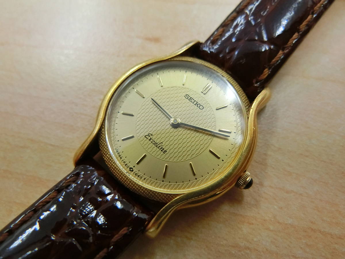 ① SEIKO セイコー 腕時計 1F20-0D90 エクセリーヌ 18KT クォーツ 総 