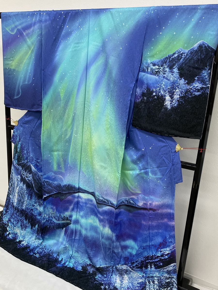 訪問着 | 仮絵羽の通販 BELECO 仮絵羽 オーロラ 銀通し 未仕立て品 9x6フィート 夜空 背景幕 雪をかぶった山々 湖 風景 極地のライト アメリカ、オーロラ情報・現地オプショナルツアー予約はJTBのルック