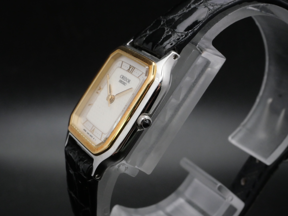 稼働品 SEIKO CREDOR 4J81-5050 18K BEZEL セイコー クレドール K18 