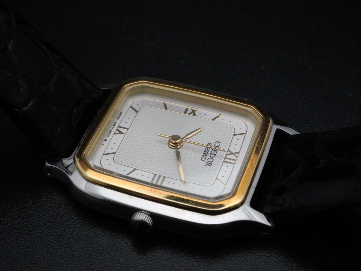 稼働品 SEIKO CREDOR 4J81-5050 18K BEZEL セイコー クレドール K18 