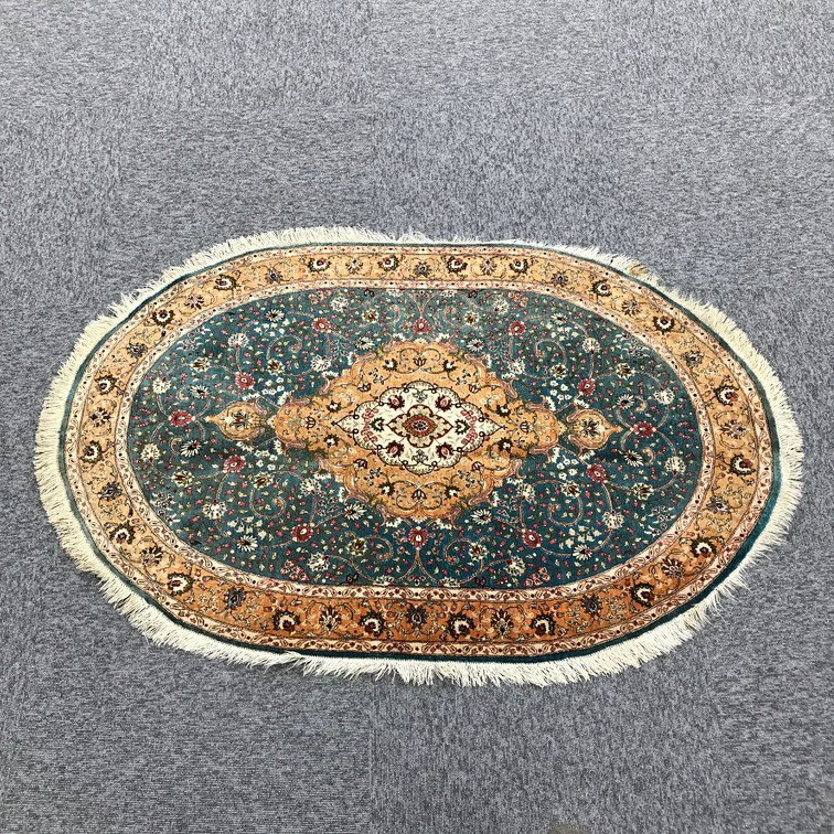 AKAU2002 IRANIAN CARPET イラン製 カーペット オーバル 約120cm x 約80cm(カーペット一般)｜売買された