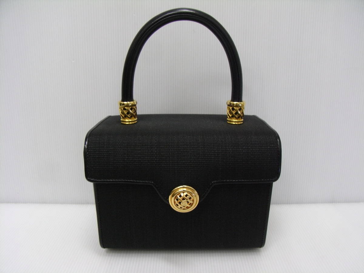 5199 COMTESSE/コンテス ホースヘアー バニティバッグ ブラック 中古