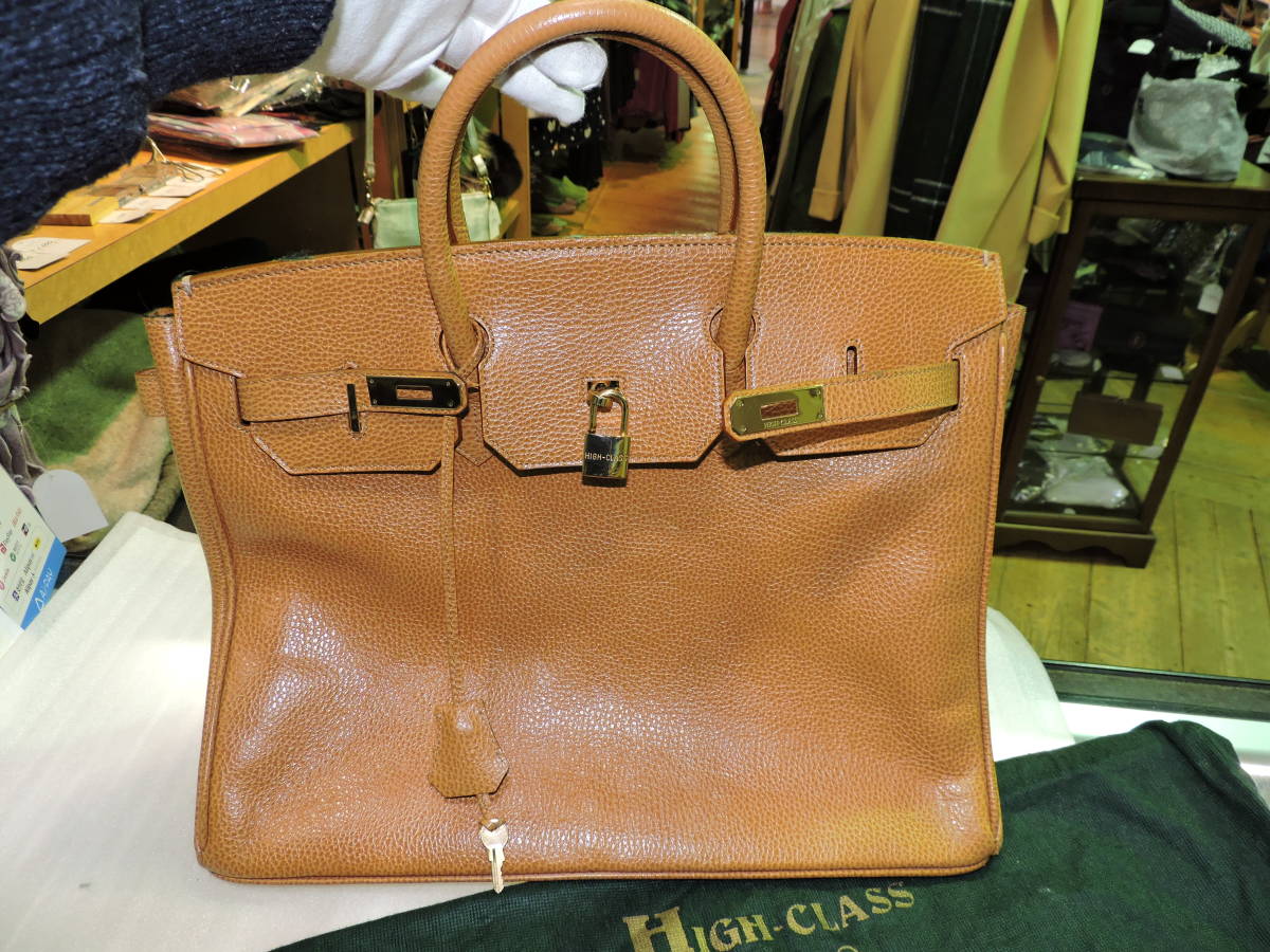861148 HIGH-CLASS MILANO(ハイクラス) ハンドバッグ イタリア製 (牛革 