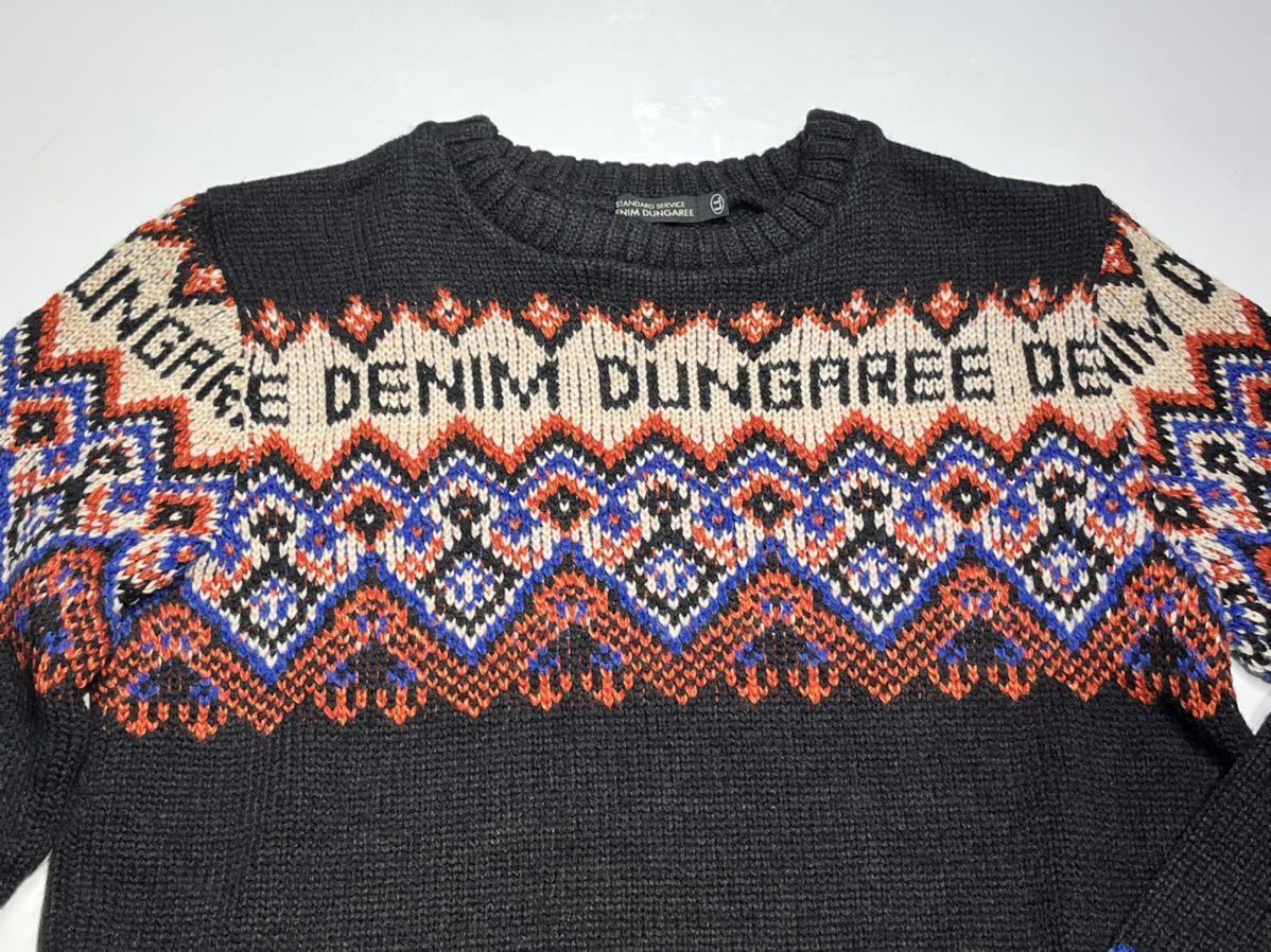 美品◇デニム＆ダンガリー DENIM DUNGAREE LL/160 ニット セーター 黒  