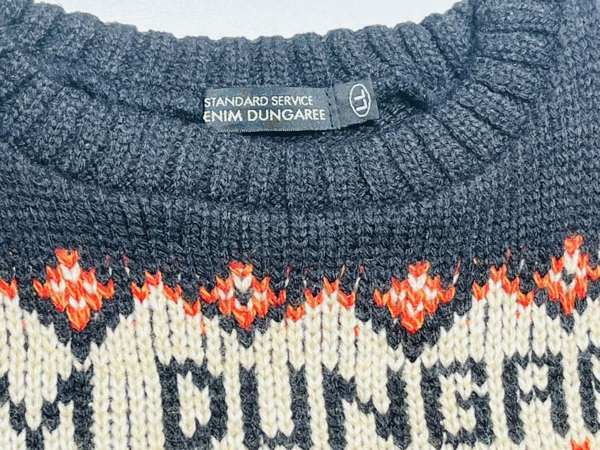美品◇デニム＆ダンガリー DENIM DUNGAREE LL/160 ニット セーター 黒  