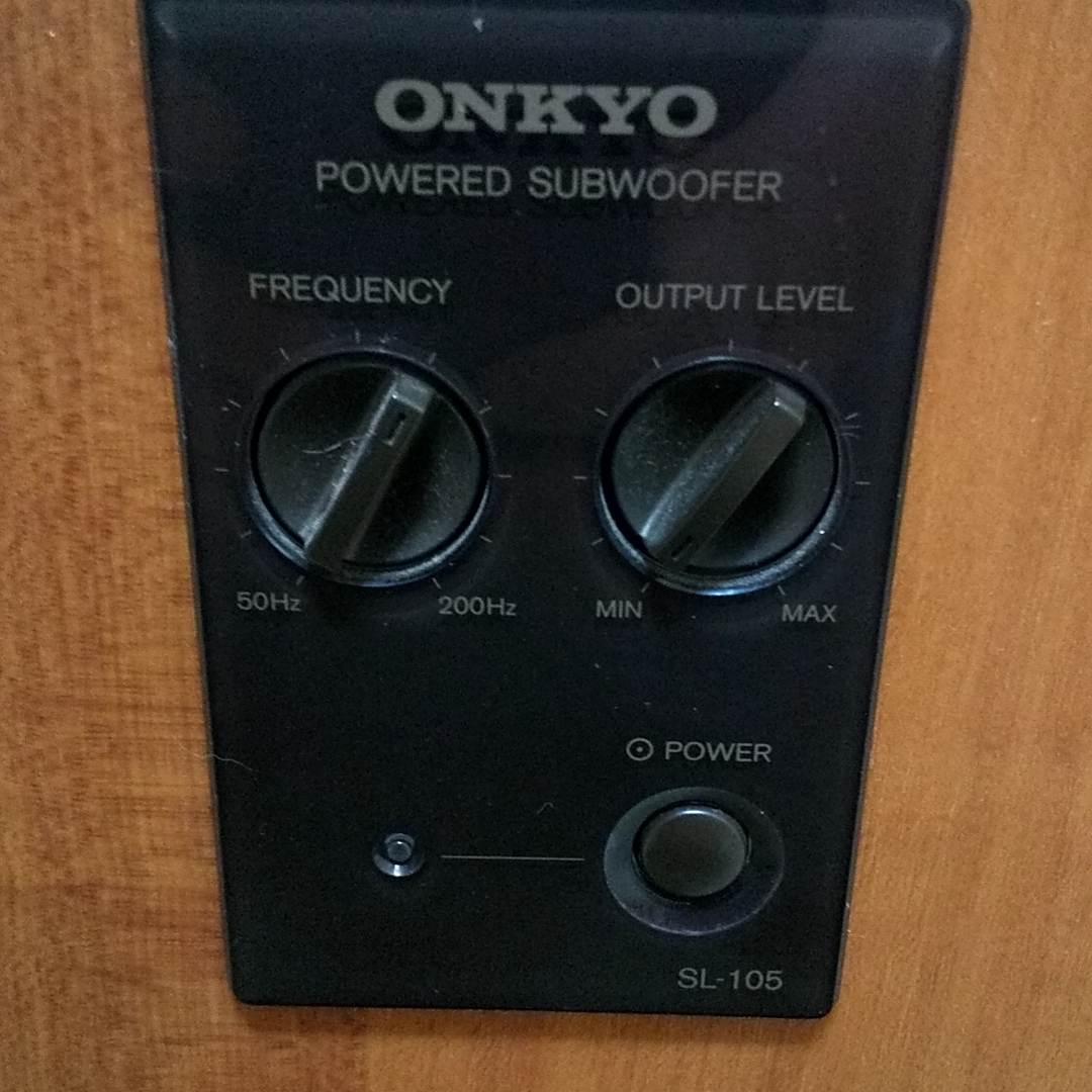 ONKYO オンキョー SL-105 アンプ内蔵サブウーファー 1385美品ONKYO