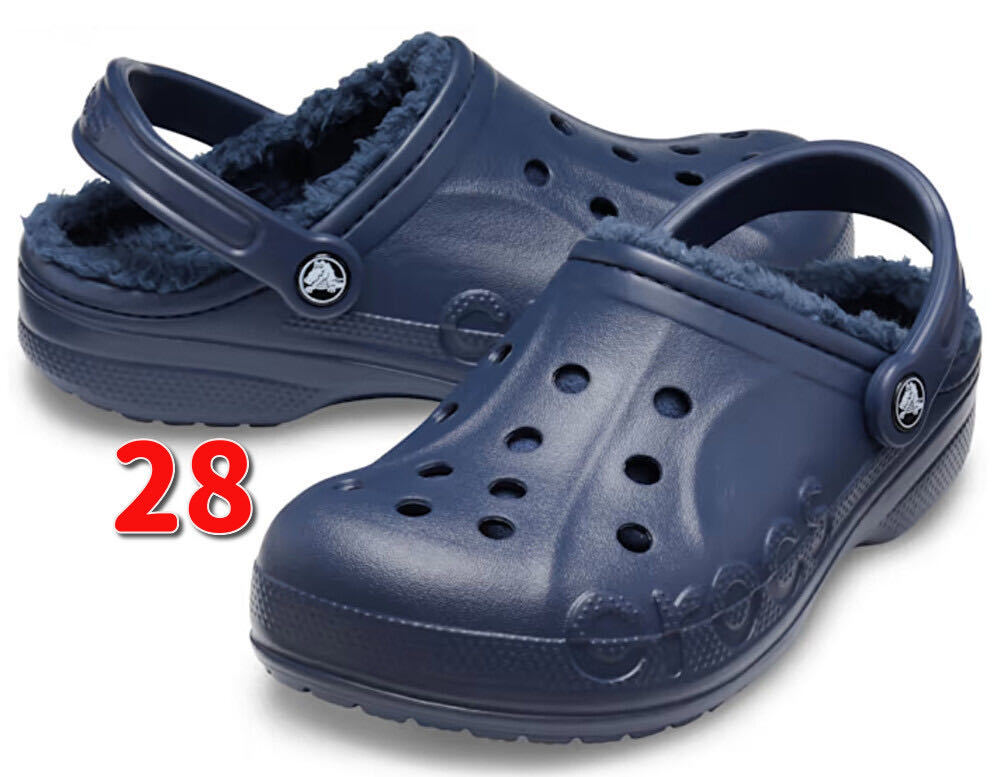 【100%新品，大得価】 28cm ボア付き クロックス バヤ ラインド クロッグ Baya Lined Clog Crocs カラー: Navy / ネイビー(28cm)｜売買されたオークション情報、yahooの商品情報をアーカイブ公開 - オークファン 靴