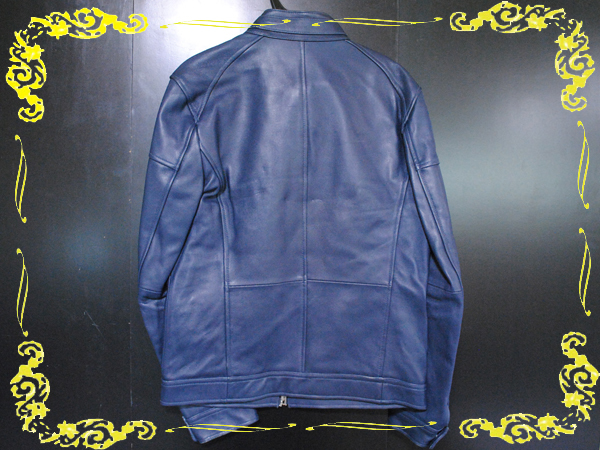 A1300☆メンズビギ MEN'S BIGI シングルライダース ラムレザー