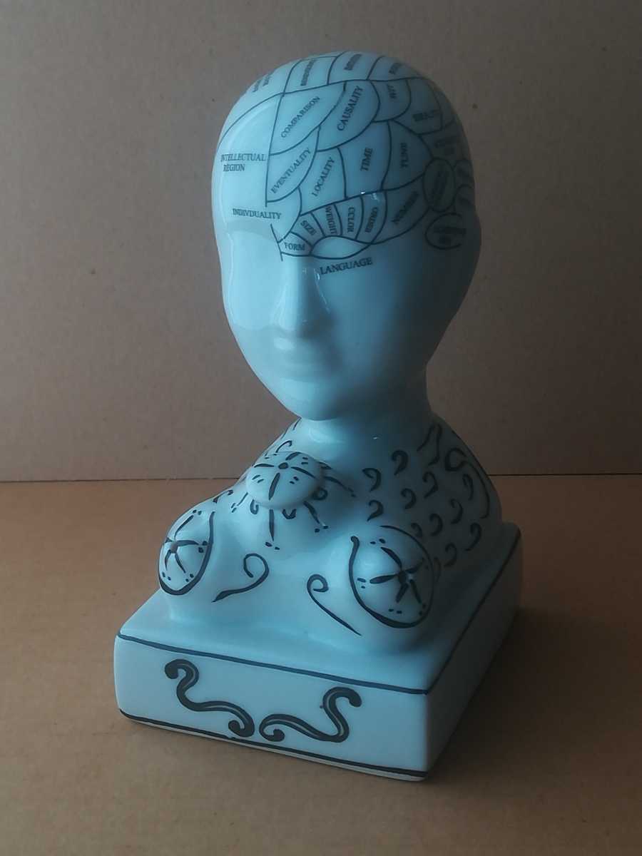 フレノロジー　Phrenology 骨相学　のオブジェ　置物　陶器製　医療　ヴンダーカンマー　オカルト