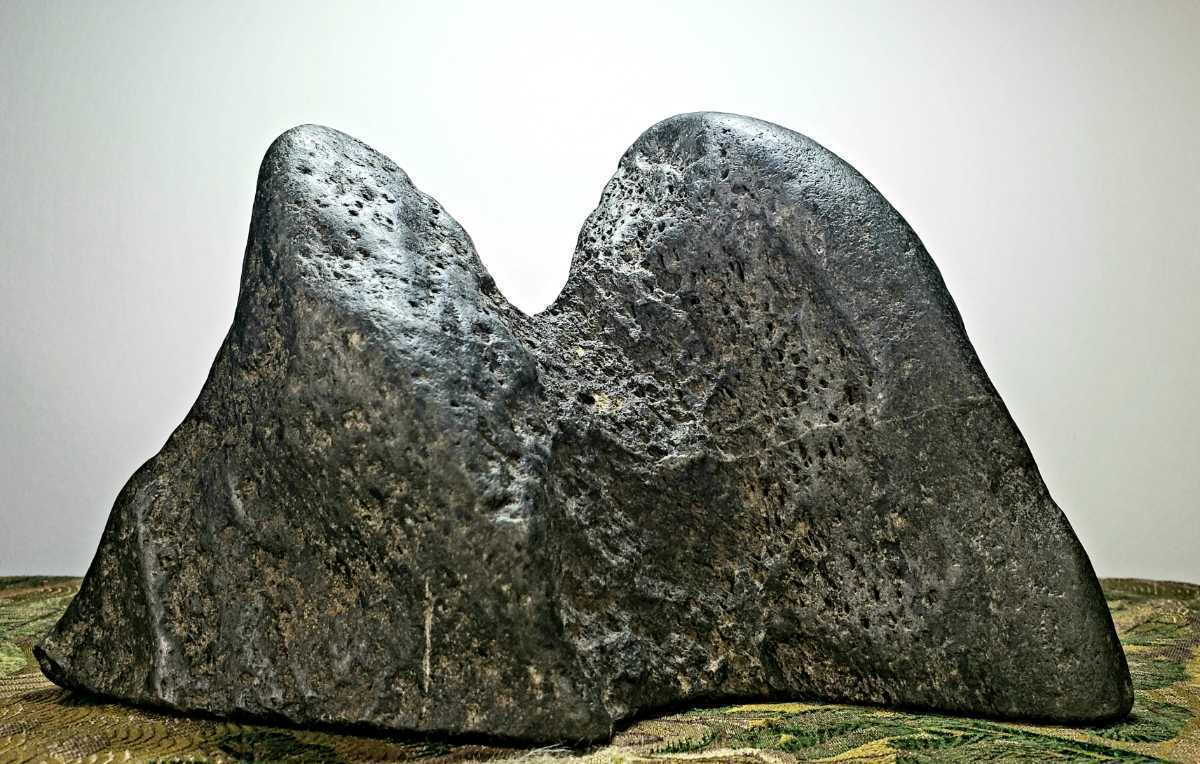 信濃美術石博物館水石 盆栽 ウブ 龍眼石 横21×高14.5×奥行