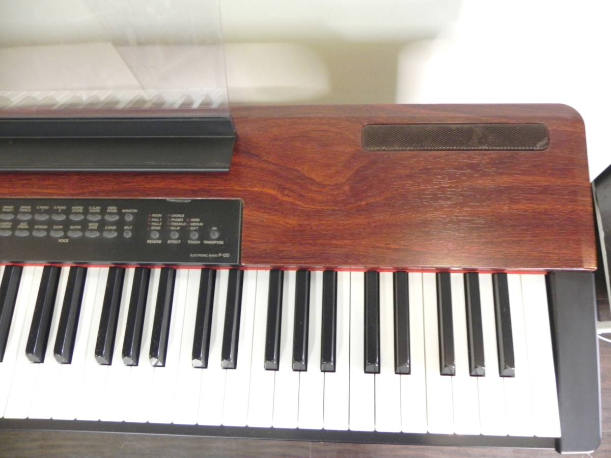 Q8199]YAMAHA/ヤマハ 電子ピアノ 88鍵盤 P-120 スタンド・ペダル・取説 