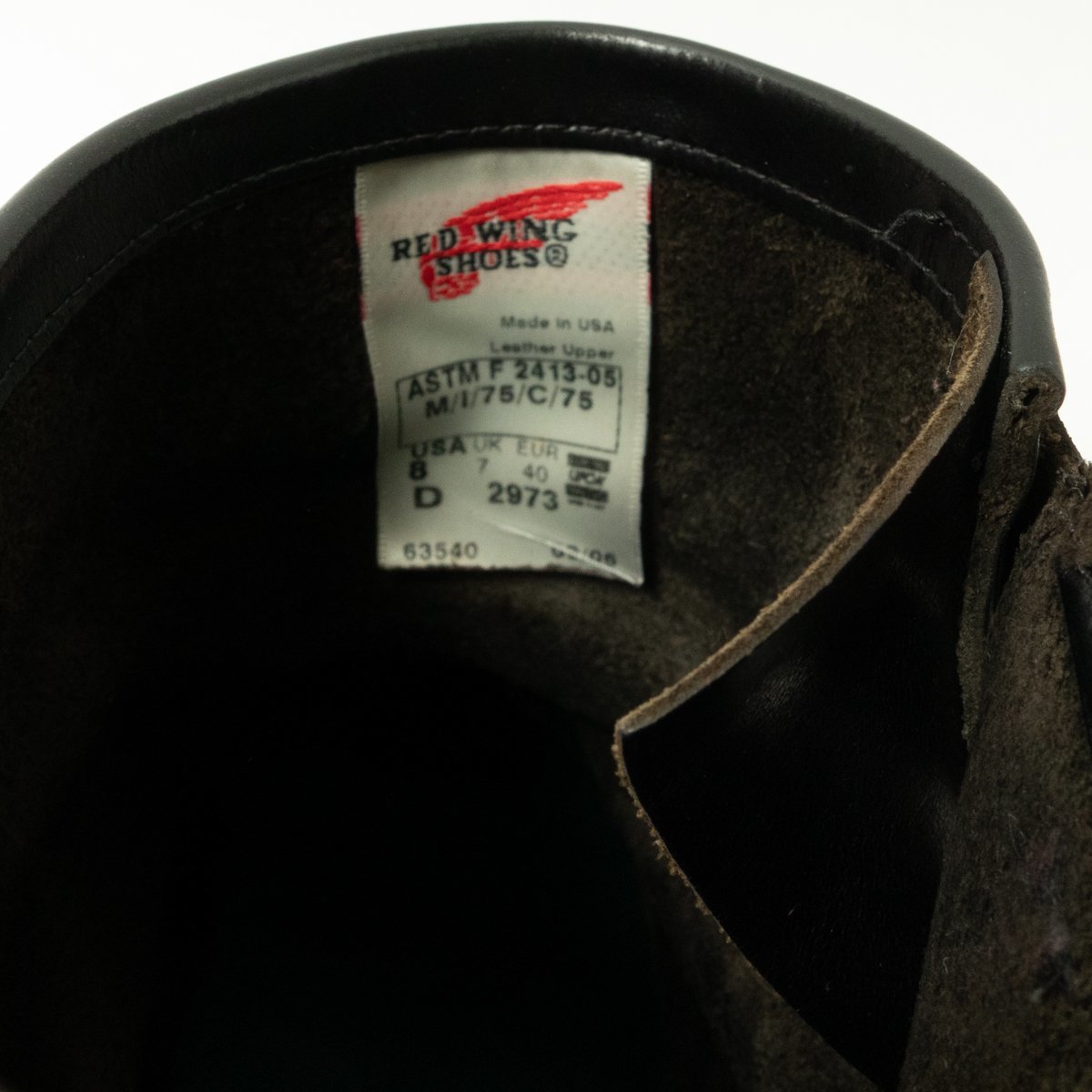 【1円スタート】RED WING レッドウィング 2973 ショートエンジニアブーツ レザーブーツ 革靴 アメリカ製 本革 ブラック 黒 メンズ US8 0 ショートエンジニアブーツ REDWINGレッドウイング エンジニアブーツUA8（26cm） レッドウィングREDWING 25.5