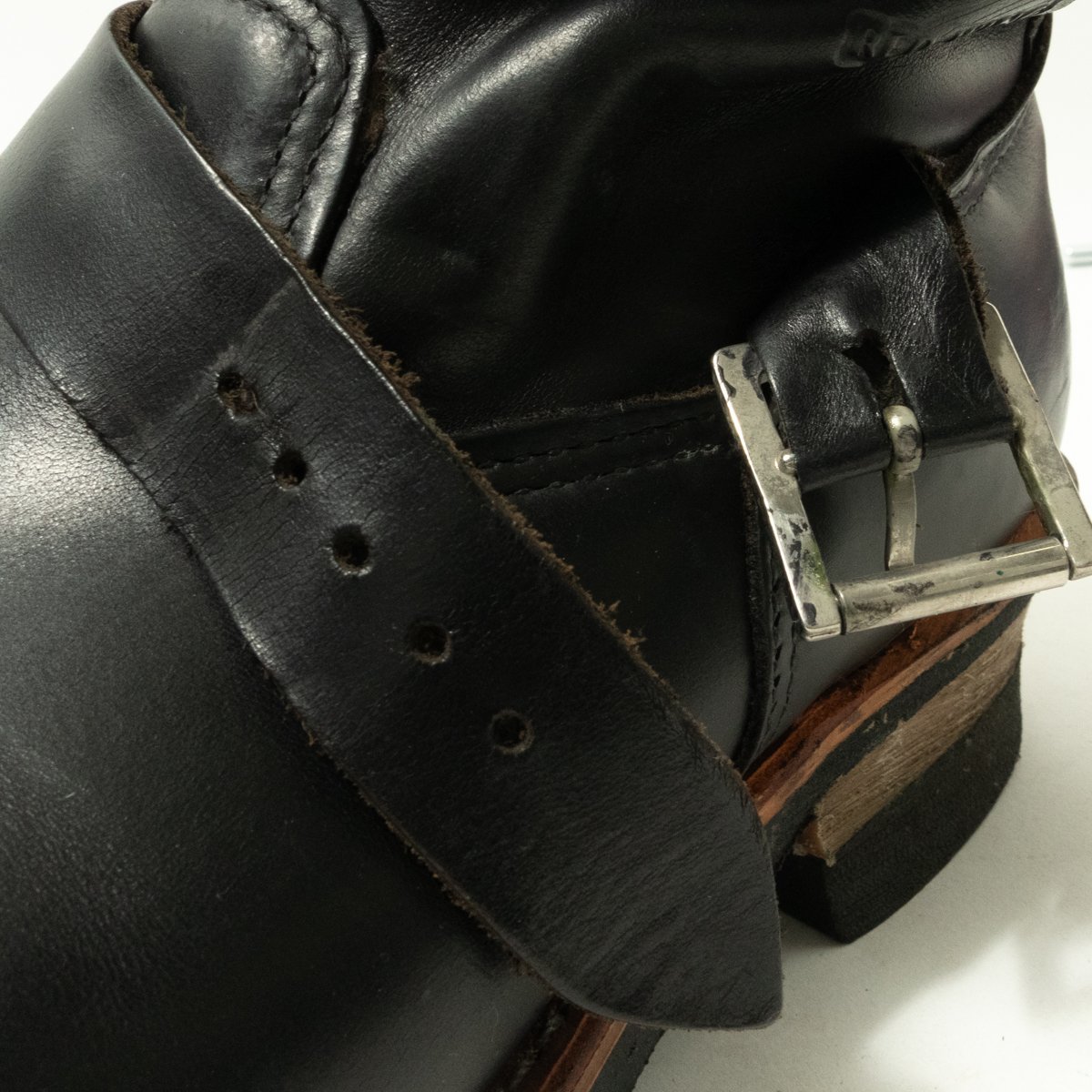 【1円スタート】RED WING レッドウィング 2973 ショートエンジニアブーツ レザーブーツ 革靴 アメリカ製 本革 ブラック 黒 メンズ US8 0 ショートエンジニアブーツ REDWINGレッドウイング エンジニアブーツUA8（26cm） レッドウィングREDWING 25.5
