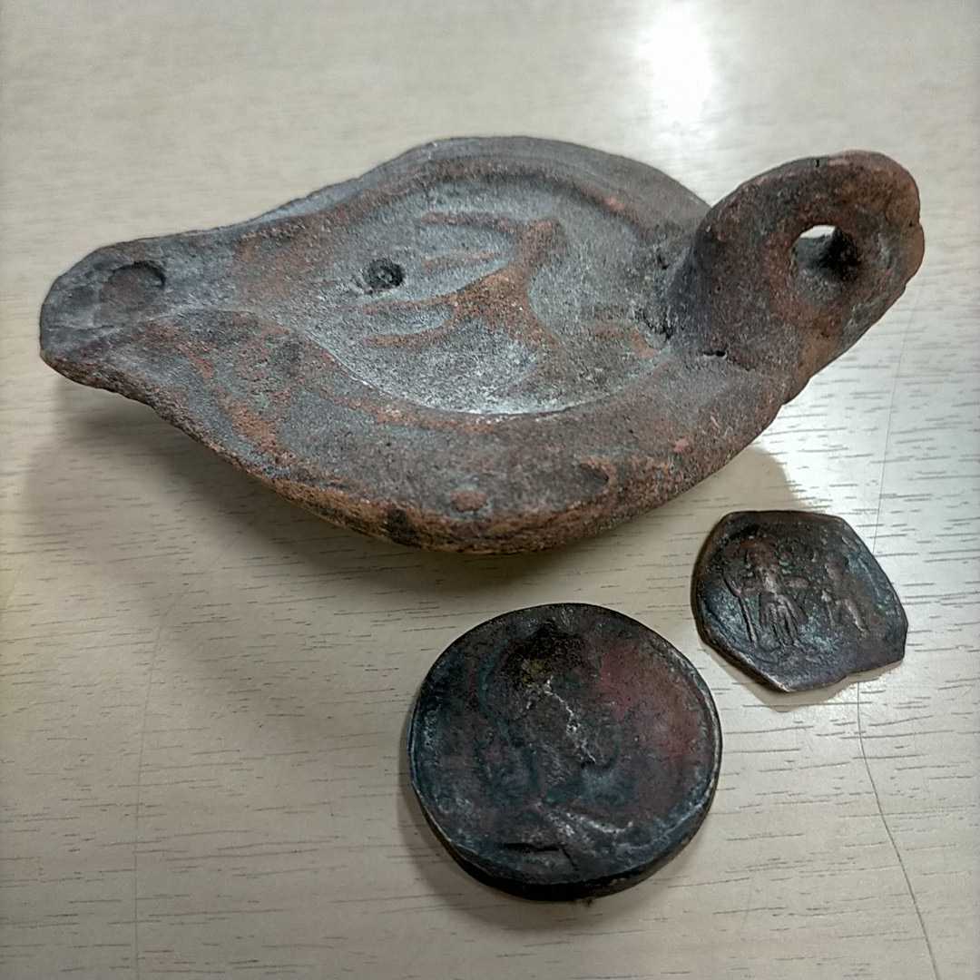 ペルシャ油壺燭台アンダーソン土器オイルランプ灯火器燈火器