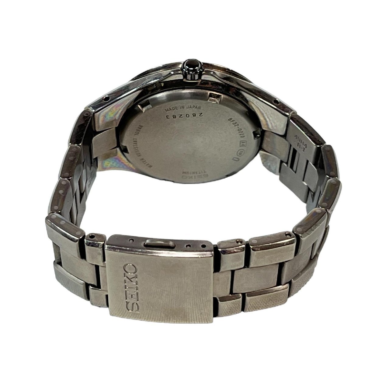 SEIKO セイコー パーペチュアル カレンダー デイト チタニウム 黒文字
