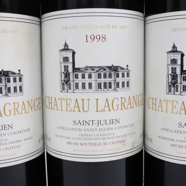 1円~【3本セット】CHATEAU LAGRANGE（シャトー ラグランジュ）1998 13