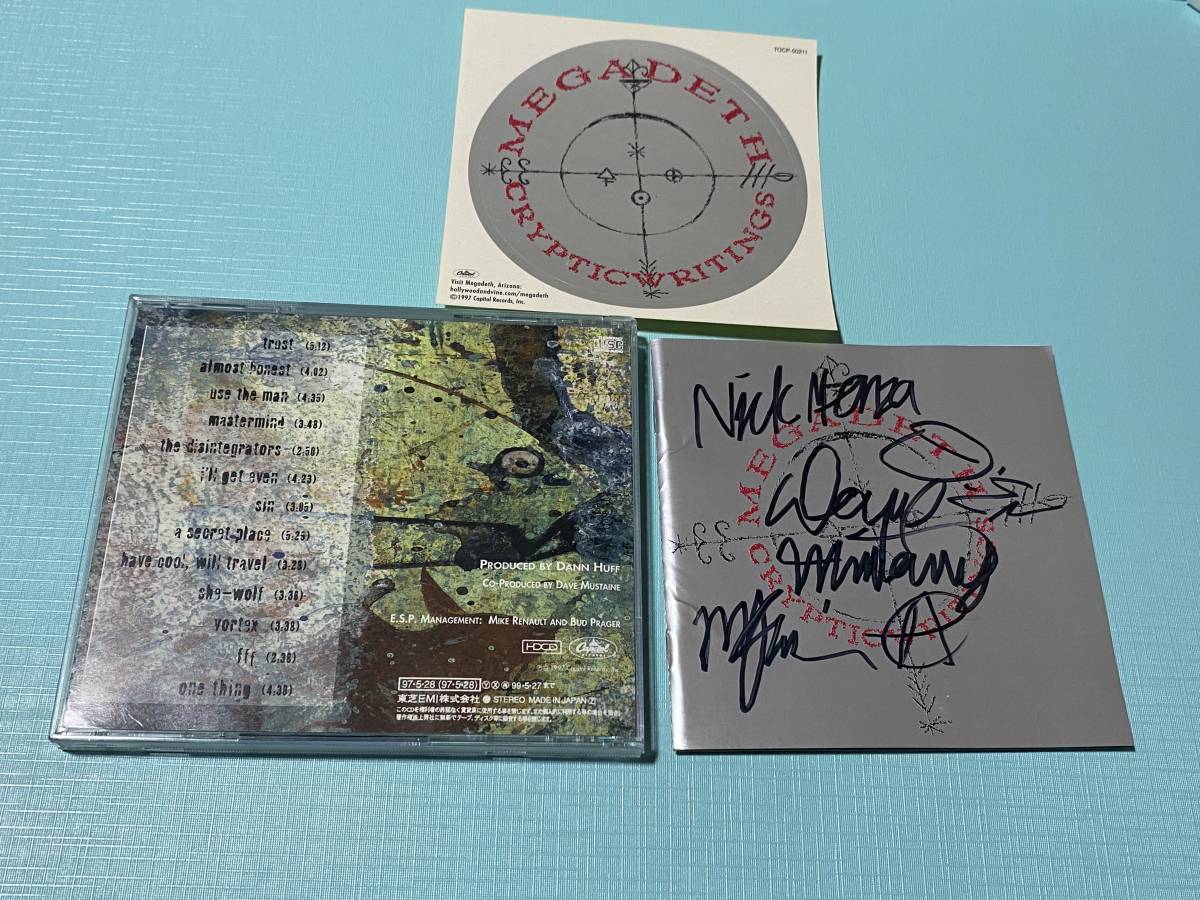 メガデス フルメンバー直筆サイン入りCD メタリカ 【公式通販】