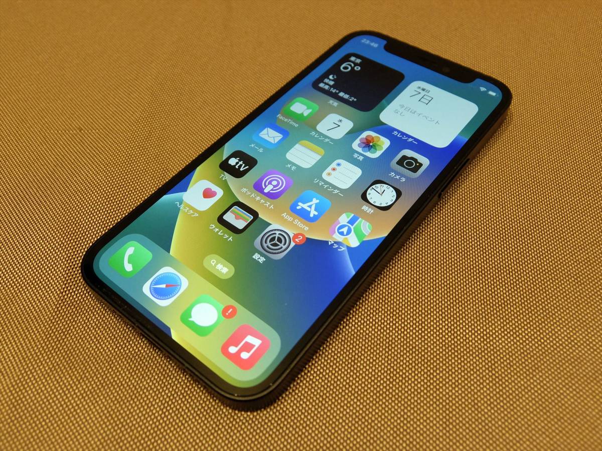 iPhone12 mini 64GB ブラック softbank SIMロック デモ機 3H475J/A 傷 