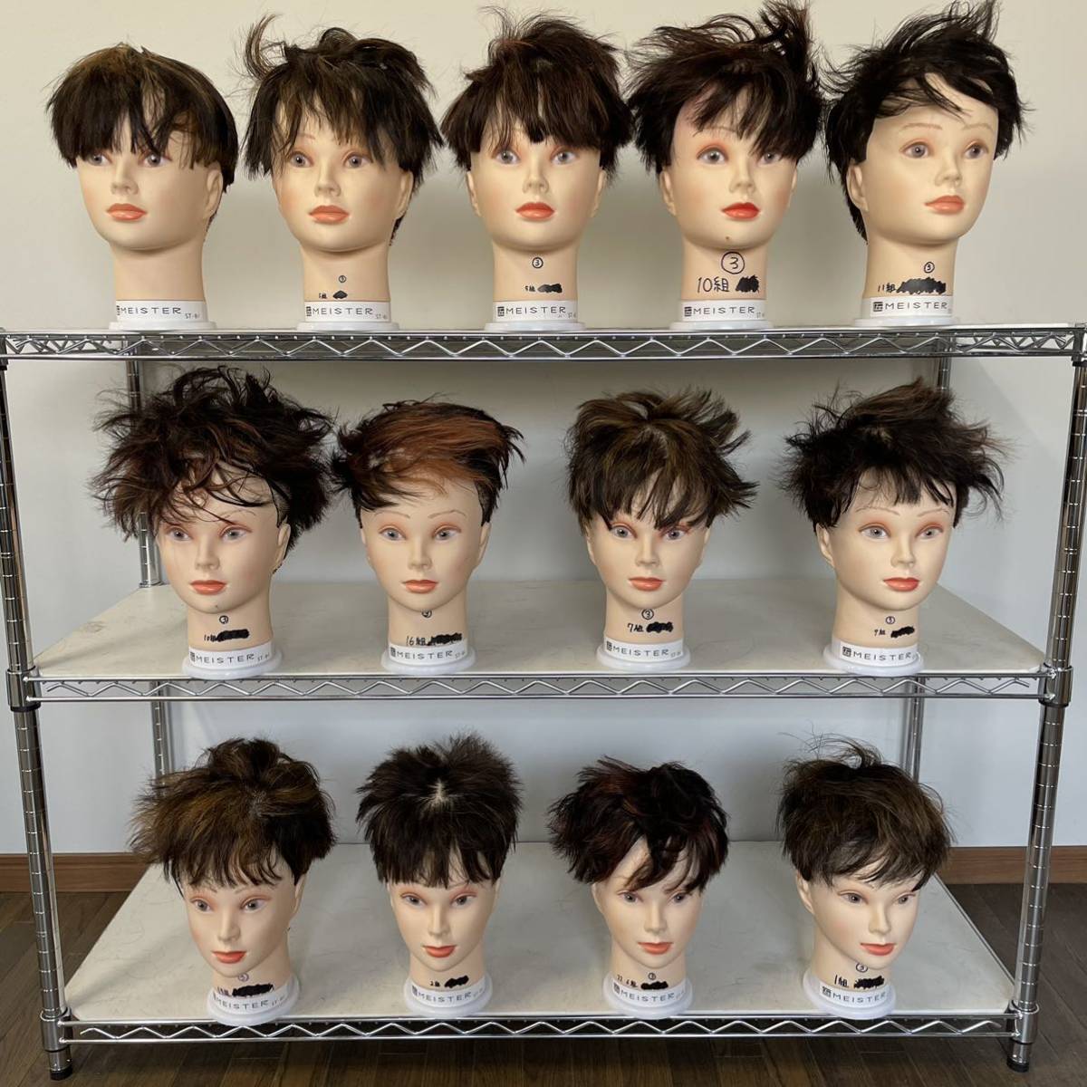 国家試験対応三矢カットウィッグ7体micolカットウィッグ2体未使用