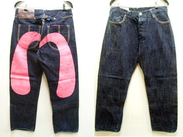 即決[W36]濃紺 EVISU YAMANE 686YR LOT 1959 ピンク 大黒 ペイント 山 