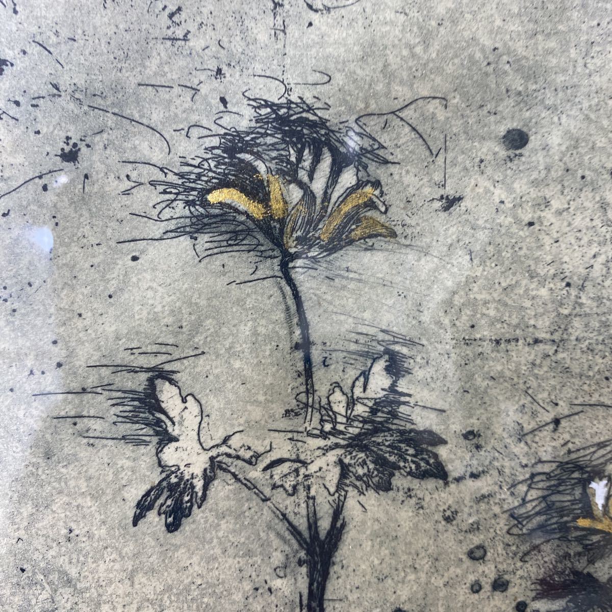 藤浪理恵子 「A-Blanda」/ 真作保証 / 直筆サイン / 特殊技法版画 / 美