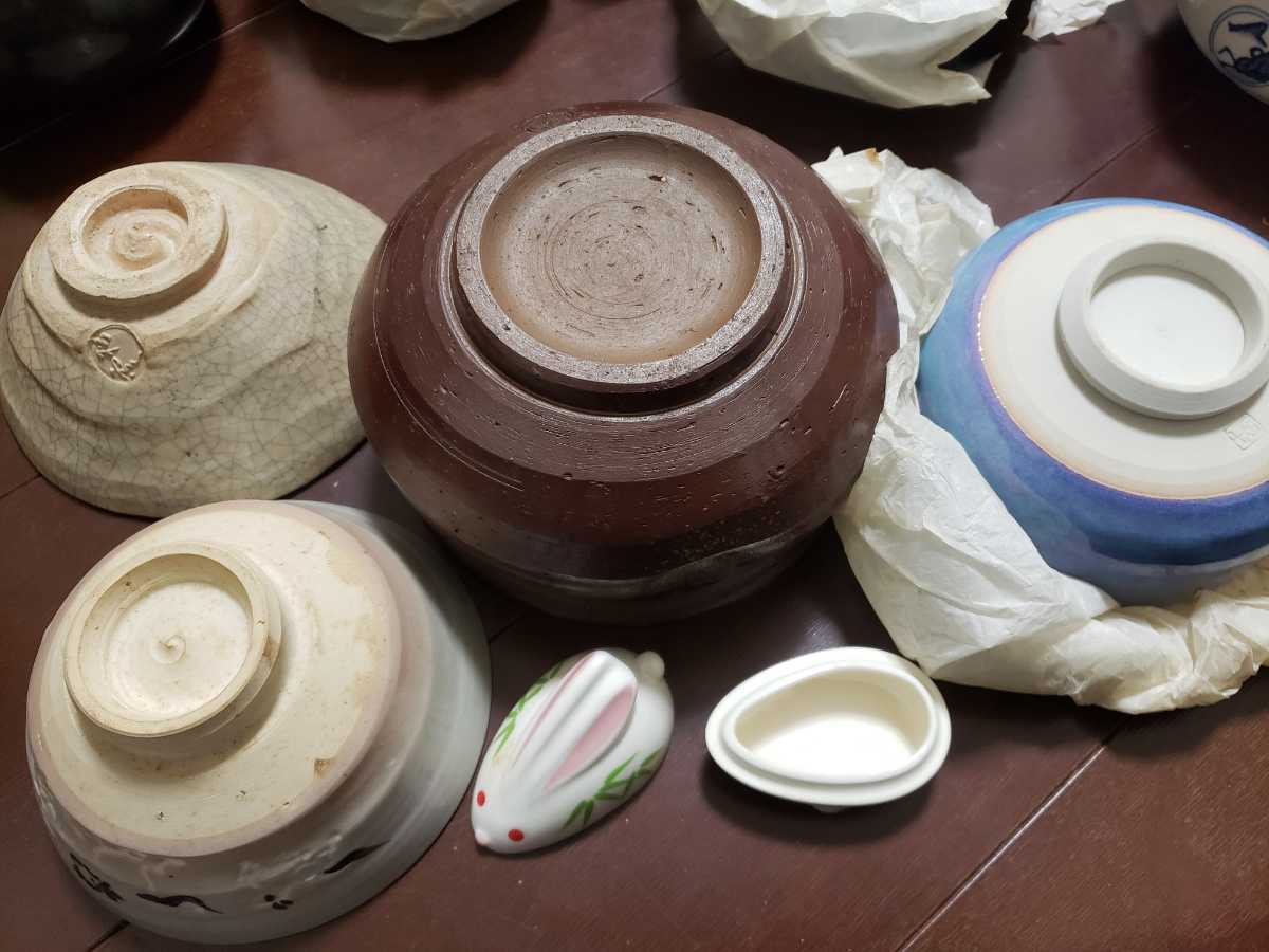 古美術 アンティーク 昭和 茶道具 お茶 茶碗まとめて 華道具 華道
