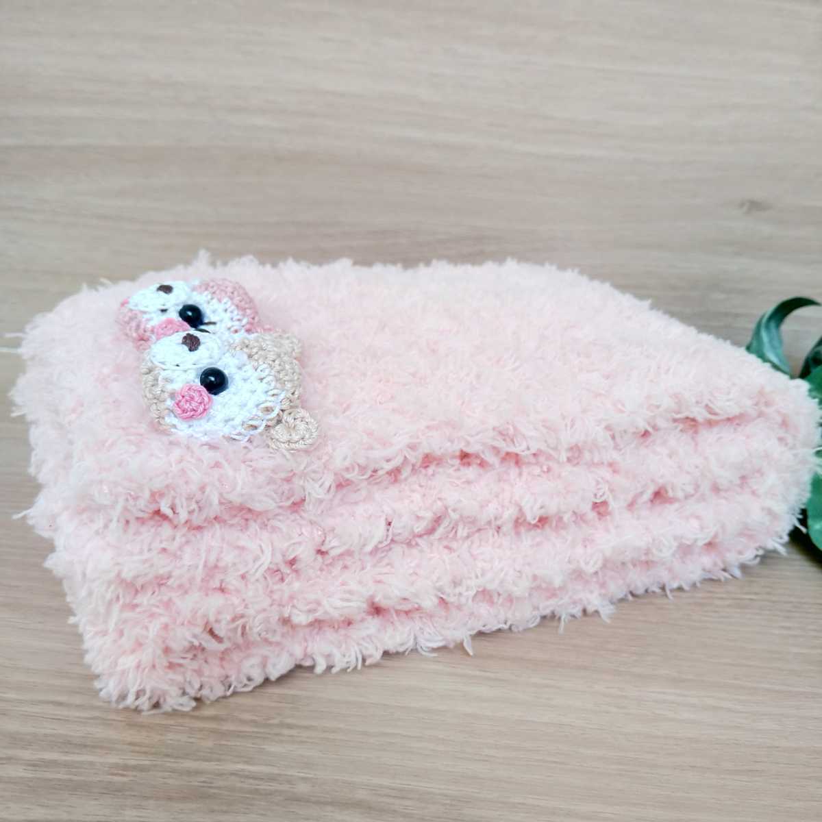 □Amy... あみぐるみ ふわ☆もこ80cm手編みボアマフラー♪ ダッフィー 