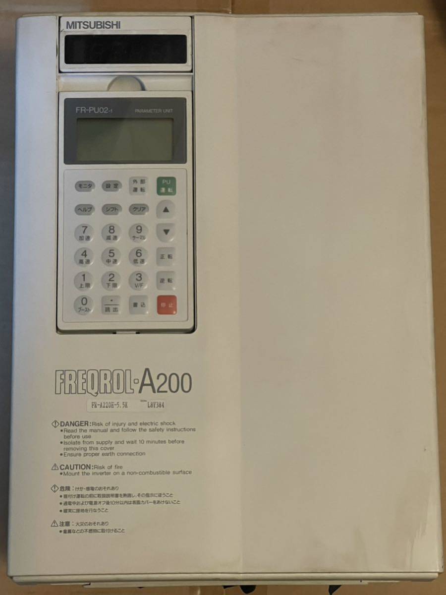 FREQROL-A200 FR-A220E-5.5K 三菱 インバーター 5.5kw 中古 通電確認済 送料無料