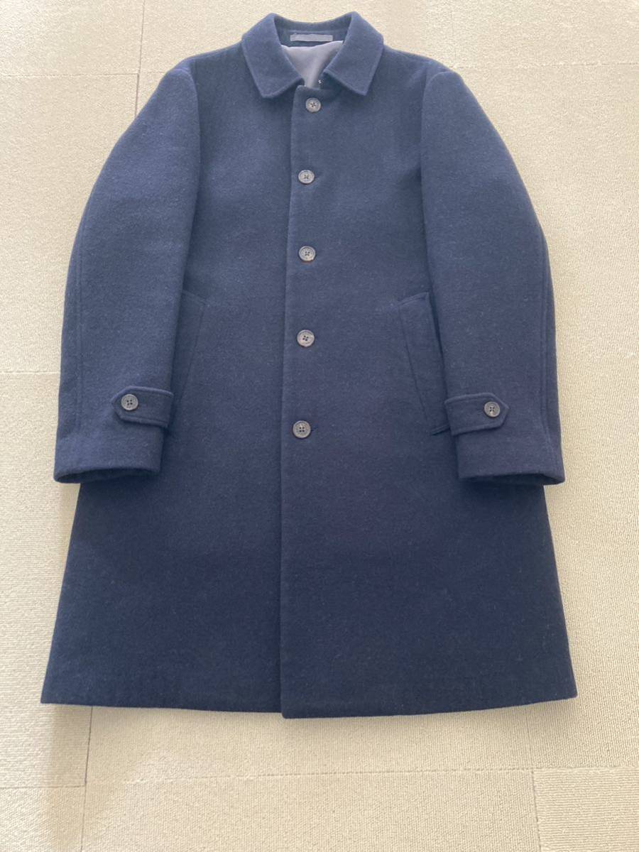 PAPAS パパス　パパスプラス　ステンカラーコート カシミヤ　ネイビー　M