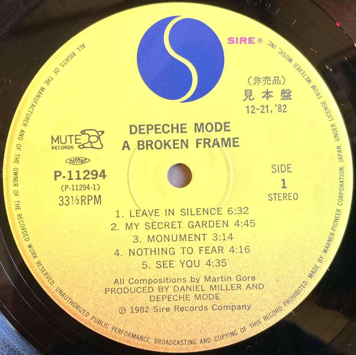 Depeche PROMO 見本盤 デペッシュ・モード Mode MODE of Songs DEPECHE
