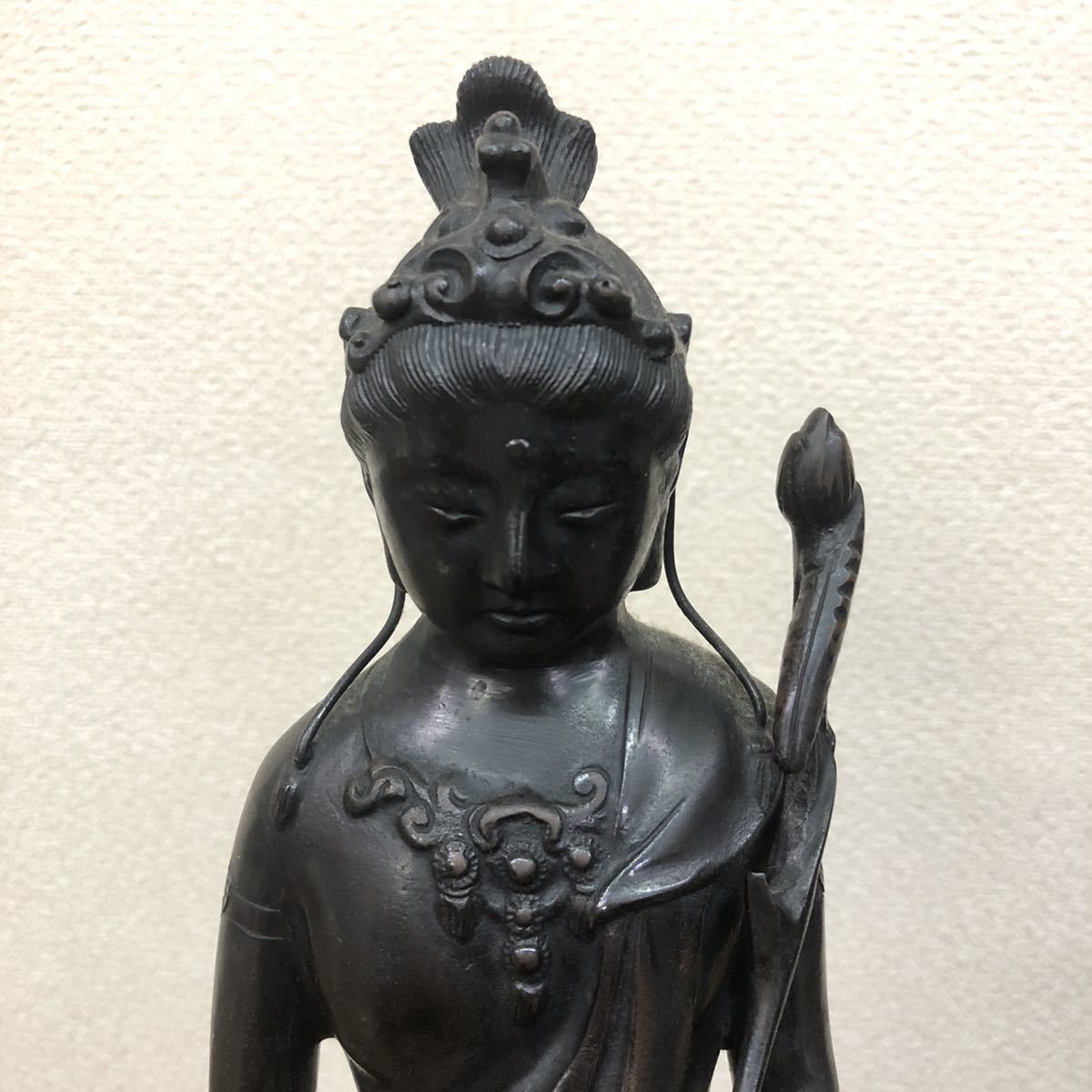 銅製 聖観音像 高村光雲原型 聖観音菩薩像 高さ39cm 重量約3.5kg 仏像