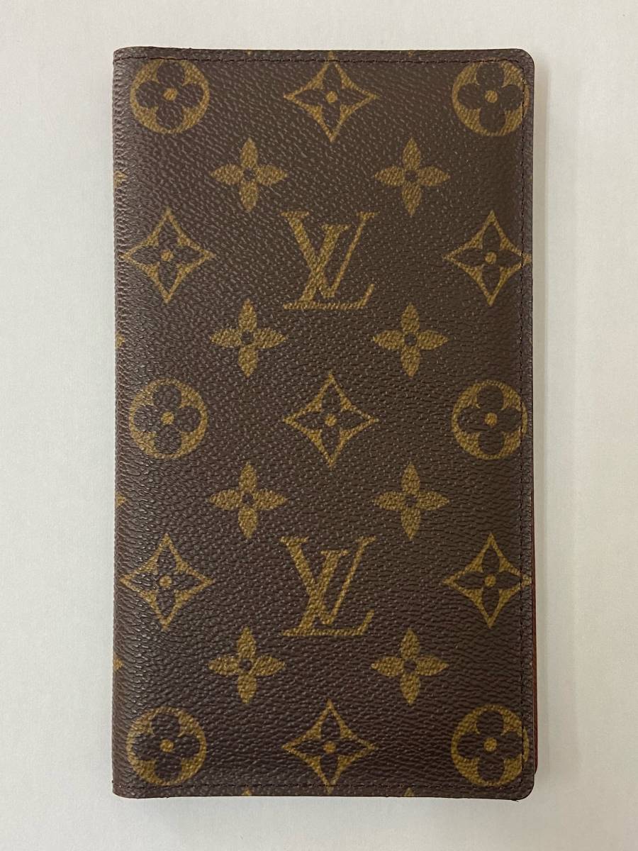 LOUIS VUITTON ルイヴィトン LV モノグラム 手帳カバー ブラウン