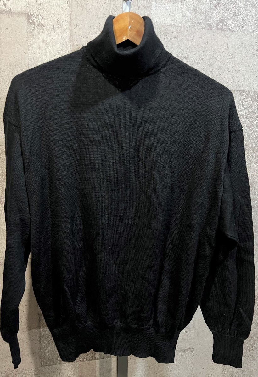 美品 ポールスミス タートルネック ニット セーター 黒 M メンズ PAUL SMITH ブラック