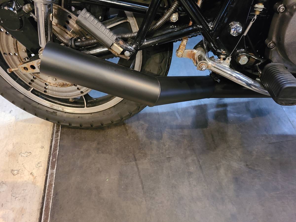 即納 カワサキ Z400FX Z400J Z500FX Z550FX ショート管 ブラック 
