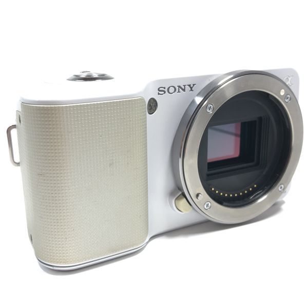 1円～ SONY ソニー NEX-3 ホワイト ストロボ 付き ミラーレス デジタル