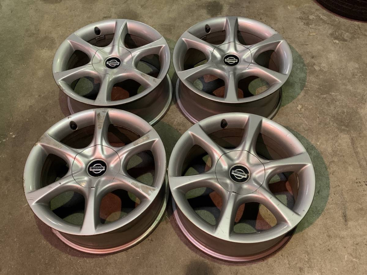  日産 ER34 スカイライン 純正 アルミホイール 4本セット 5H-114.3 17インチ 7.5J+40(純正品)｜売買されたオークション情報、yahooの商品情報をアーカイブ公開 - オークファン 5穴