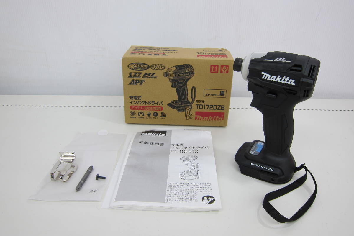 格安，人気SALE 品 makita マキタ 充電式インパクトドライバ TD172DZB ブラック 黒 18V 本体のみ_T(本体)｜売買されたオークション情報、yahooの商品情報をアーカイブ公開 - オークファン インパクトドライバ