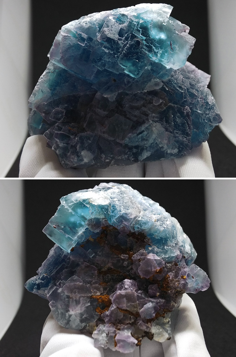 約250g 黒い森 フローライト 蛍石 クラスター 結晶 原石 標本 約1257ct