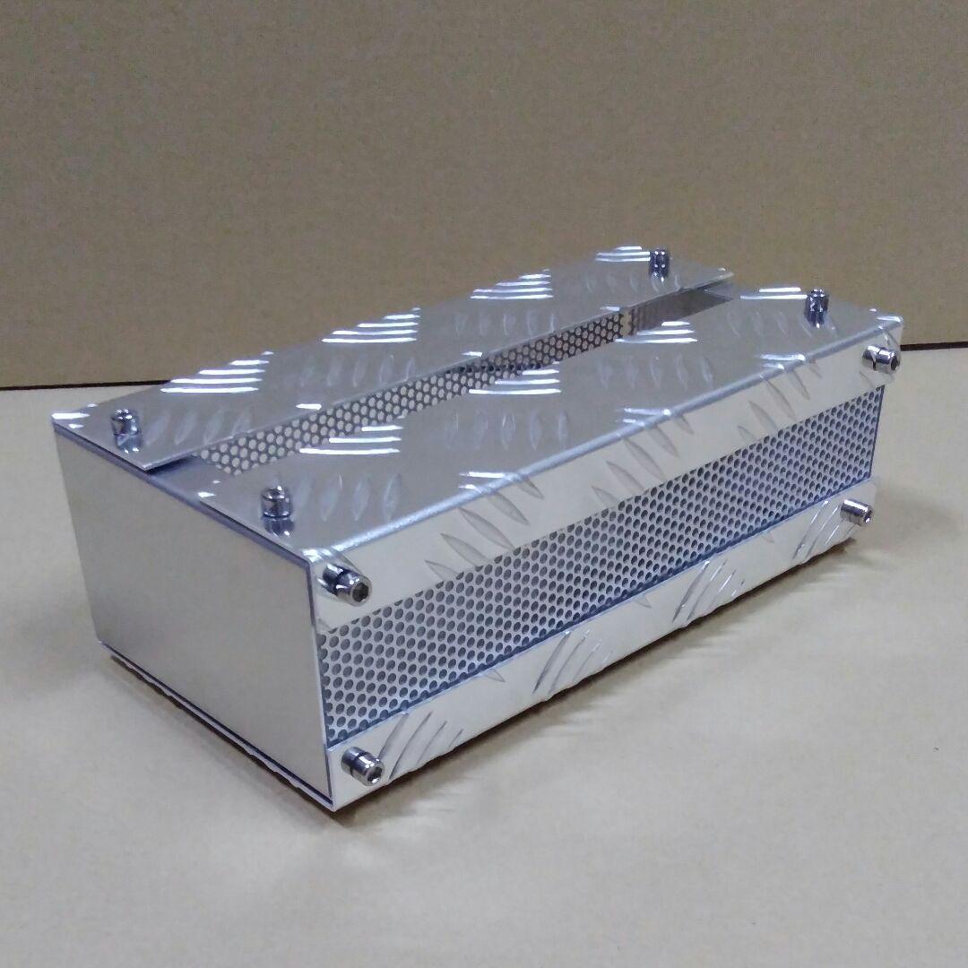 アルミ縞板＆パンチング ティッシュケース 自作 DIY オリジナル デコトラ ジムニー ハイエース 軽トラ 軽キャン 自作 キャンピングカーに