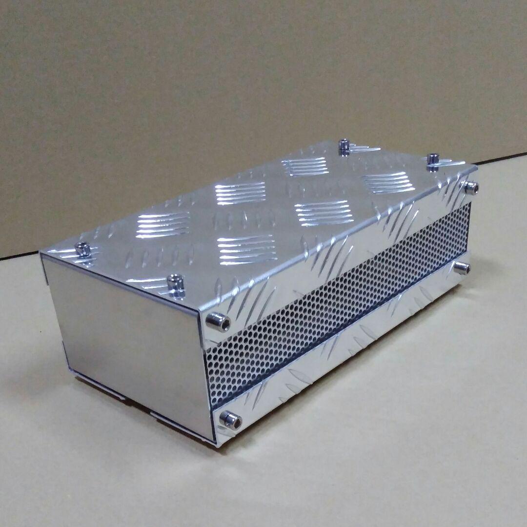 アルミ縞板＆パンチング ティッシュケース 自作 DIY オリジナル デコトラ ジムニー ハイエース 軽トラ 軽キャン 自作 キャンピングカーに