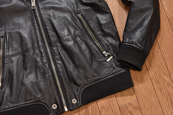 DIESELディーゼル 羊革ラムレザージャケット シングルライダース S