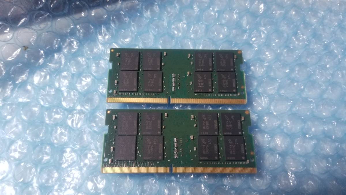 即決 Crucial製 16GB×2枚 計32GB DDR4 PC4-19200 DDR4-2400T 260pin 送料